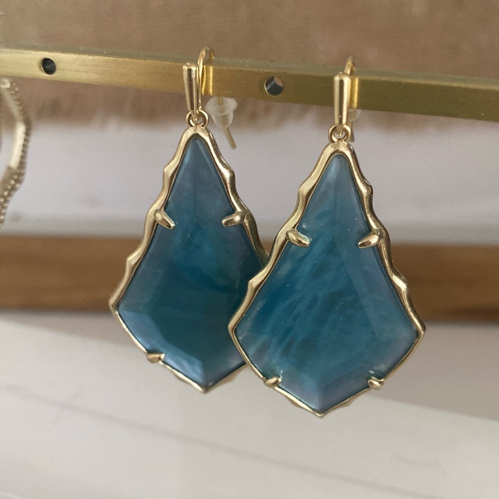 Kendra Scott Blue Faceted Alex Earrings